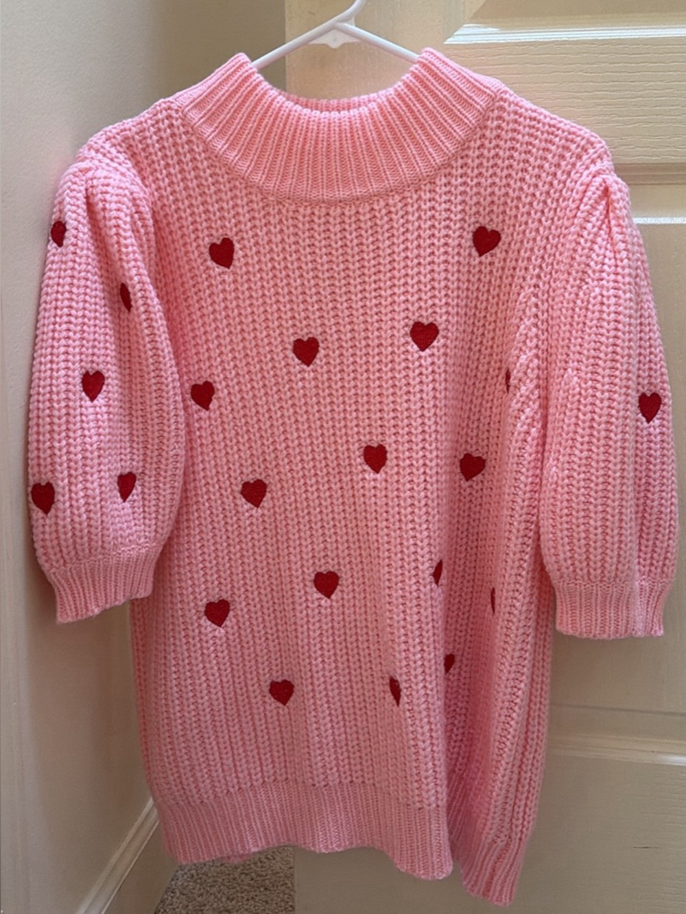 English Factory Pink Heart Sweater
